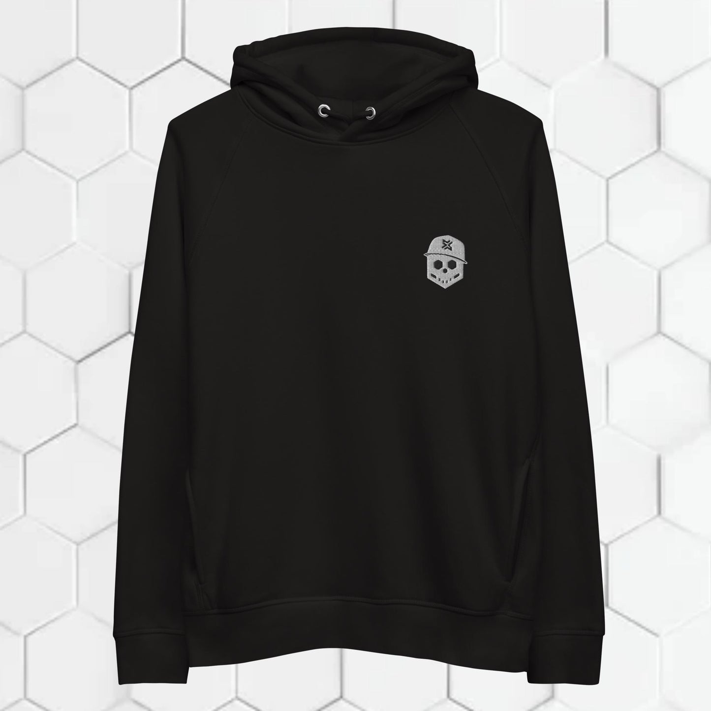 Skull-LVL Raglan Hoodie (Black)