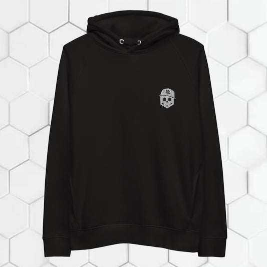 Skull-LVL Raglan Hoodie (Black)